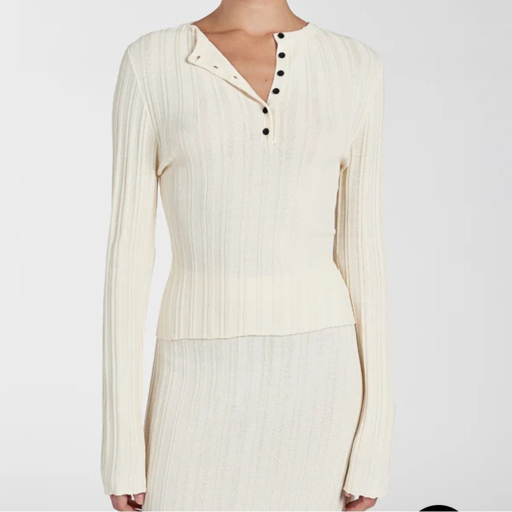 DISSH Sylvia cream long sleeve top